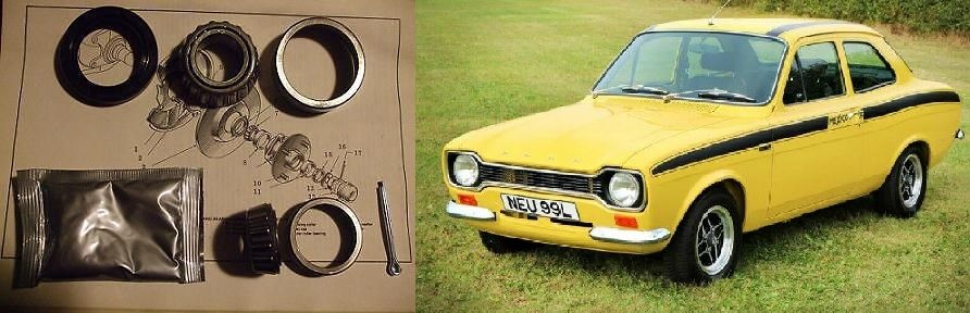 FRONT WHEEL HUB BEARING KIT x1 (Ford Escort Mk1 Mexico, RS1600 & RS2000) (1968- 74)