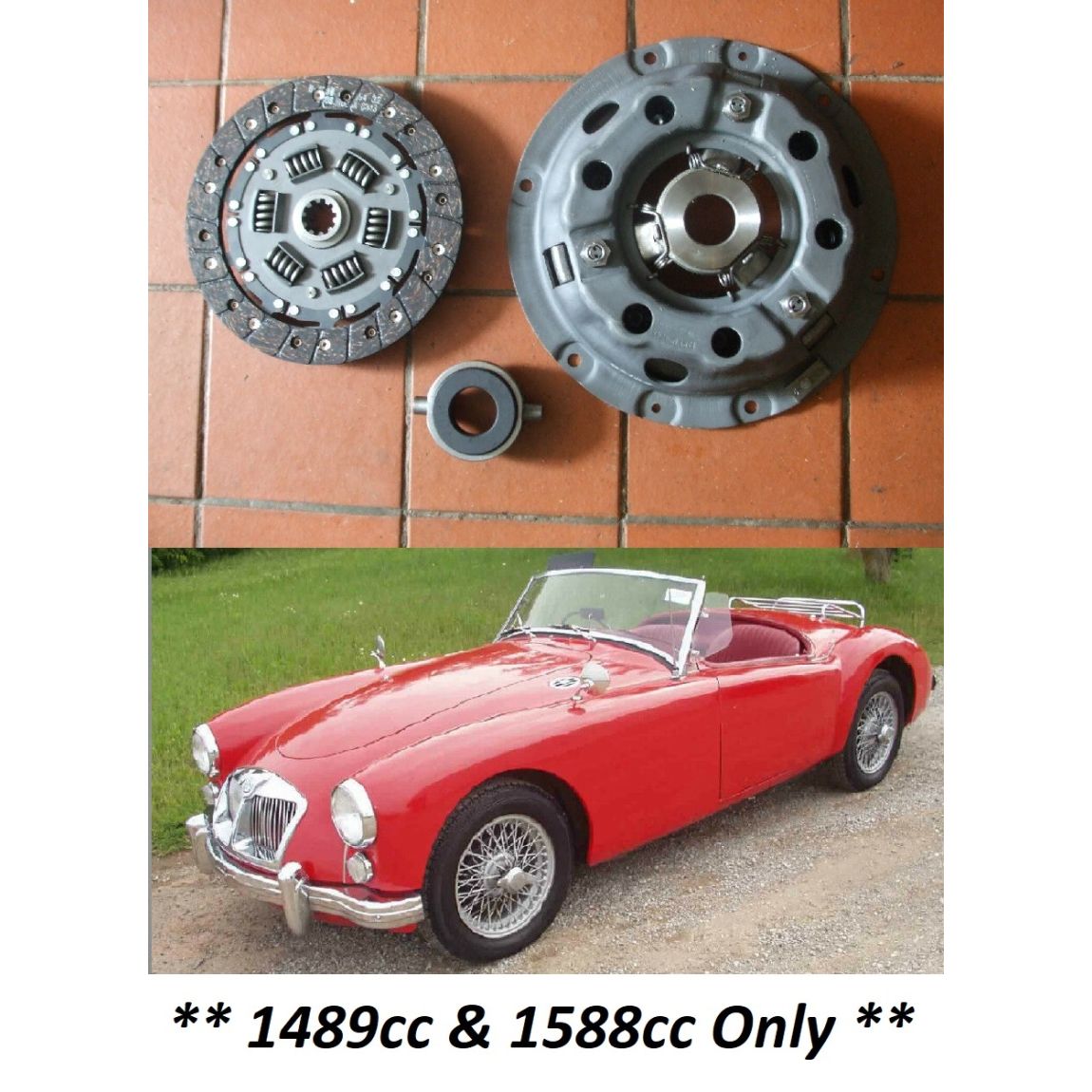 CLUTCH KIT (MGA) (1489cc & 1588cc Only) (1955- 61 Only) 