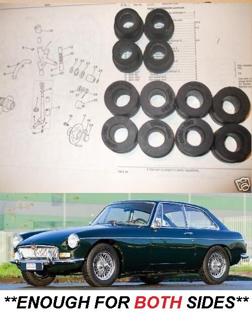 FRONT SUSPENSION WISHBONE BUSHES x12 (MG B MGB GT) (1962- 80) 