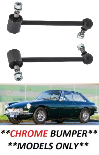REAR DAMPER DROP LINKS x2 (MGB) (1800cc) (** Chrome Bumper **) (1962- 74 Only) 