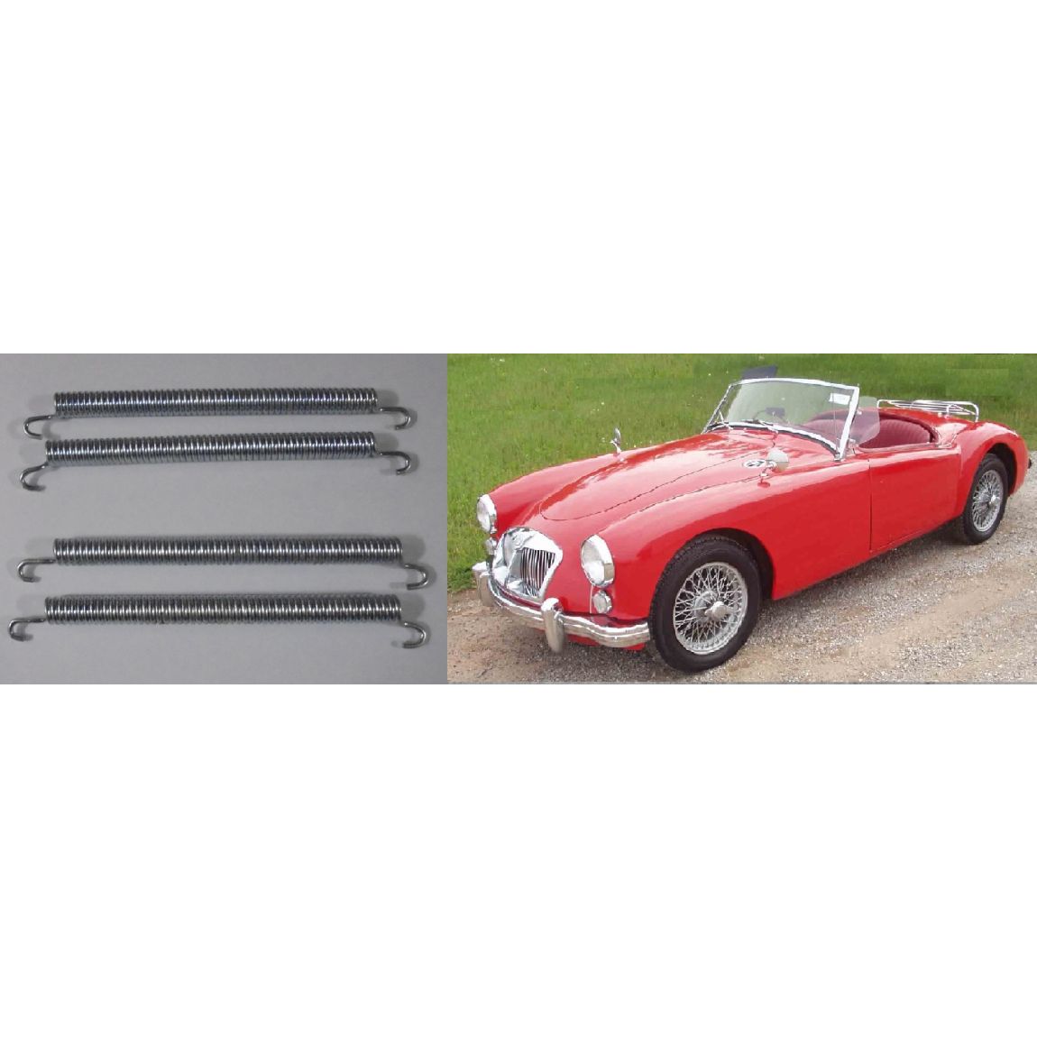 FRONT BRAKE SHOE SPRINGS x4 (MGA) (1955- 58)