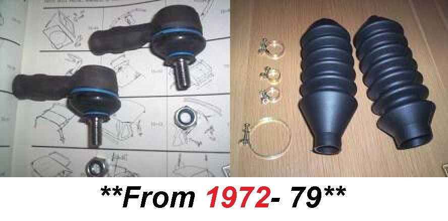 TRACK ROD ENDS & STEERING RACK GAITERS (MG Midget) (From 1972- 79) 