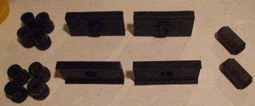 REAR SPRING BUSHES KIT - SPRING EYE BUSHES, SHACKLE BUSHES & SPRING PADS (MG TD & TF) (1950- 55)