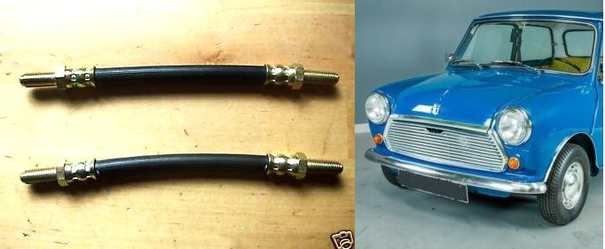 REAR BRAKE HOSES x2 (Mini) (1959-2001)