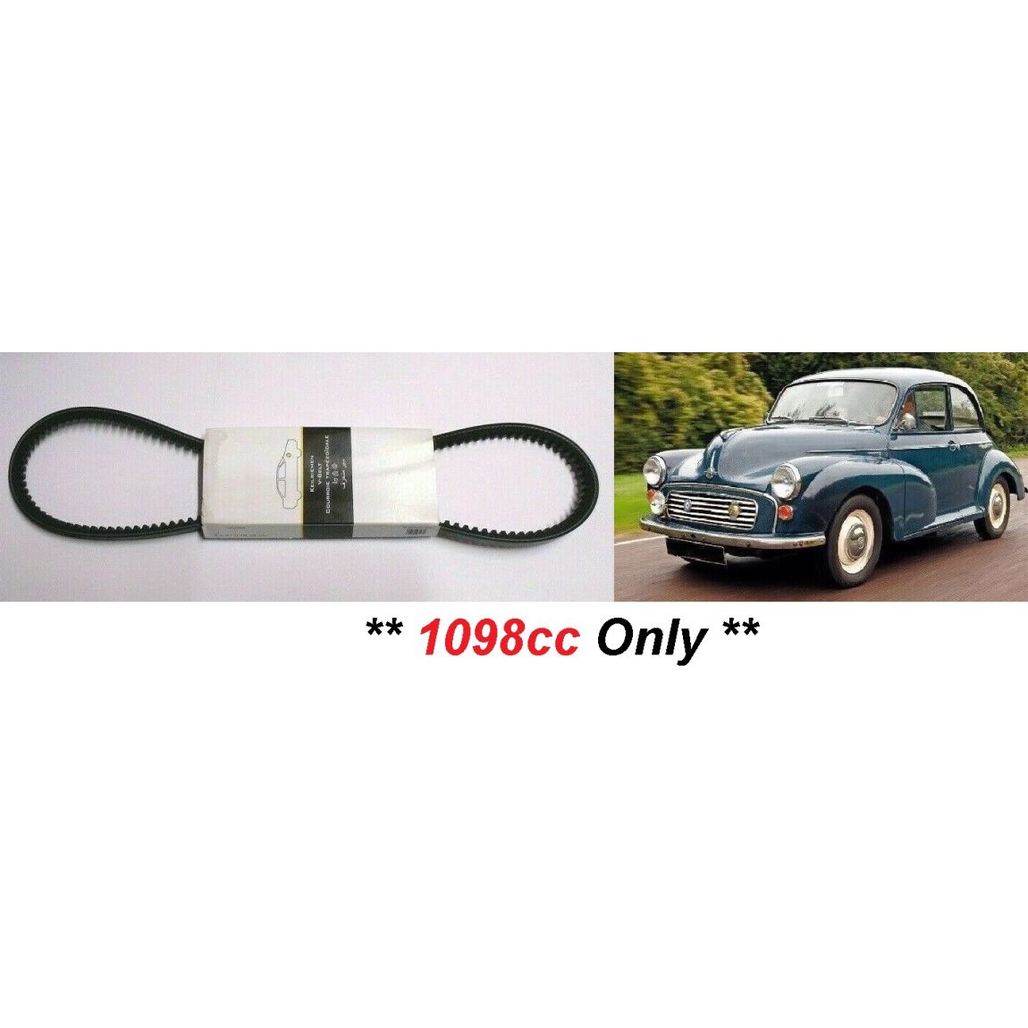 FAN BELT (Morris Minor) (1098cc Only) (Dynamo Models) (**Oct 62- 71**) 