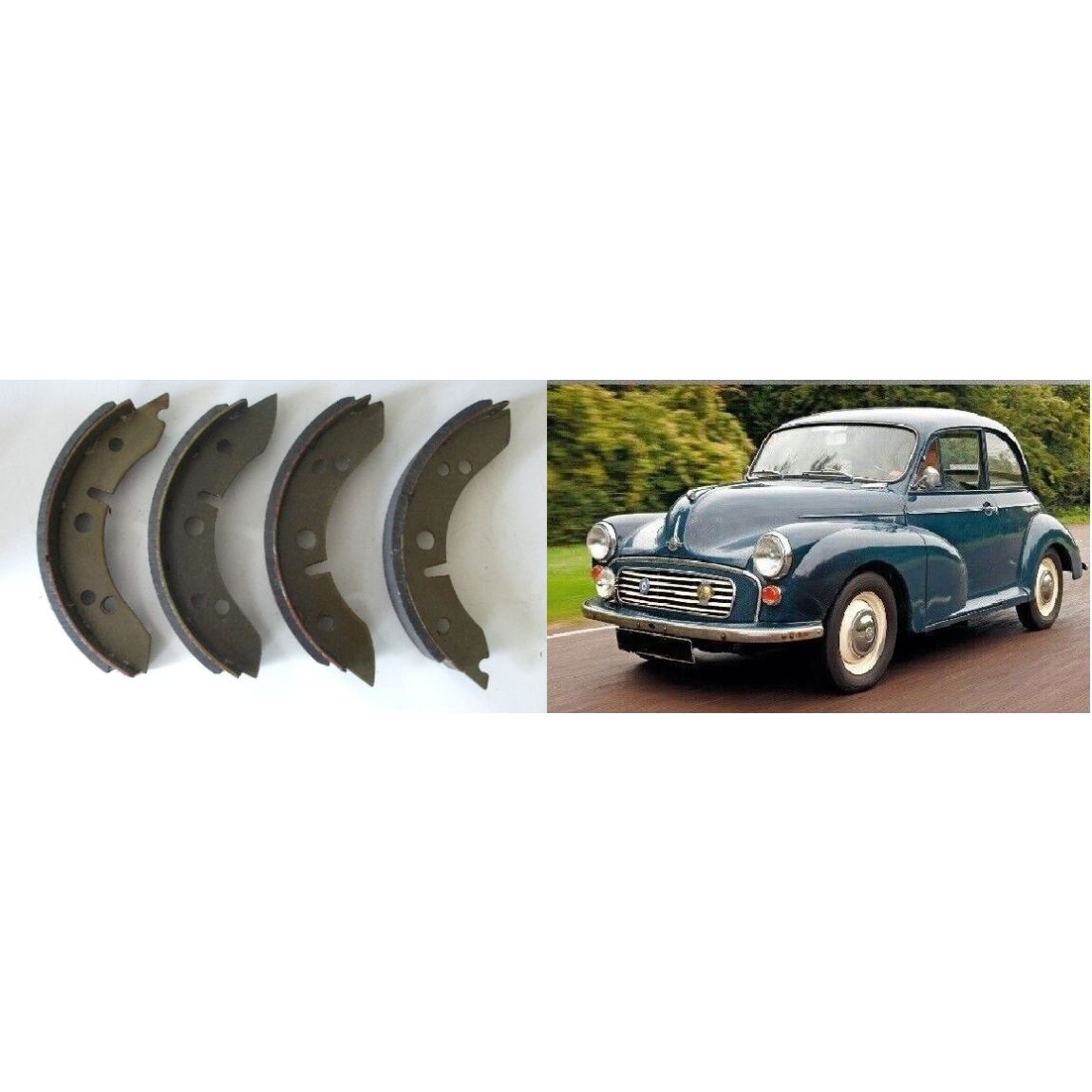 REAR BRAKE SHOES SET (Morris Minor Traveller) (1948- 71)  
