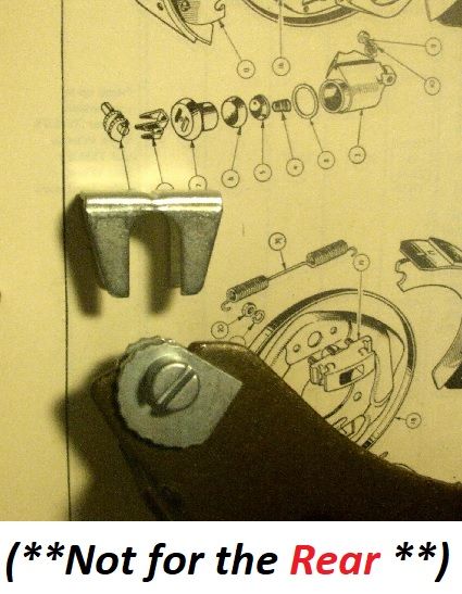 BRAKE ADJUSTER (Snail Cam & Mask) (FRONT ONLY) x1 (Morris Minor) (**From Oct 62- 71**) 