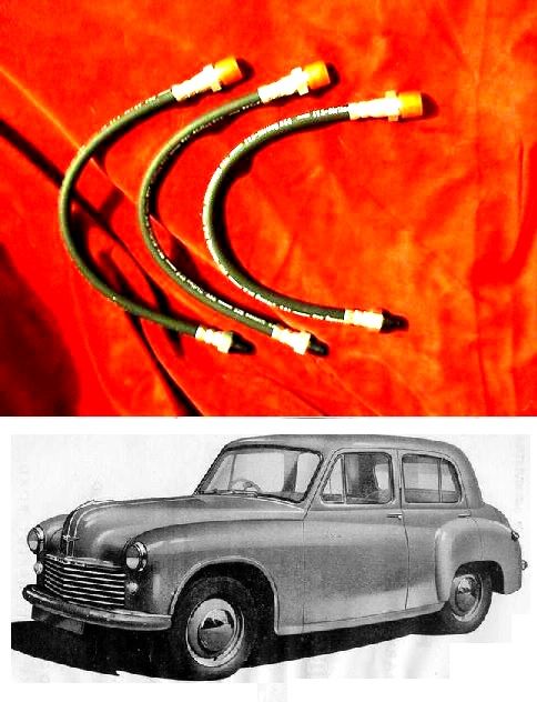 FRONT & REAR BRAKE HOSES x3 (Hillman Minx) (Mk3, Mk4, Mk5 & Mk6)  (1949- 53)