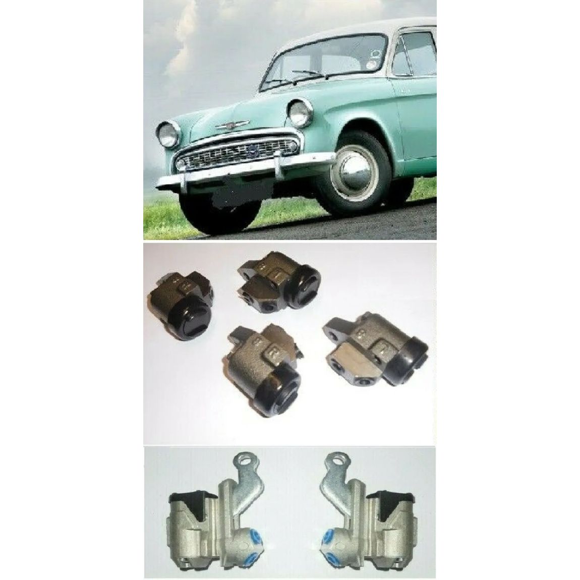FRONT & REAR BRAKE WHEEL CYLINDERS x6 (Hillman Minx) (Ser. 1,2,3,3a,3b,3c) (**From 1956- 63 Only**)