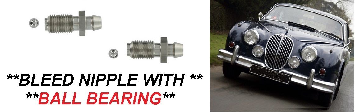 (FRONT or REAR) BRAKE CALIPER BLEED NIPPLES x2 (Jaguar Mk2) (1959- 69)