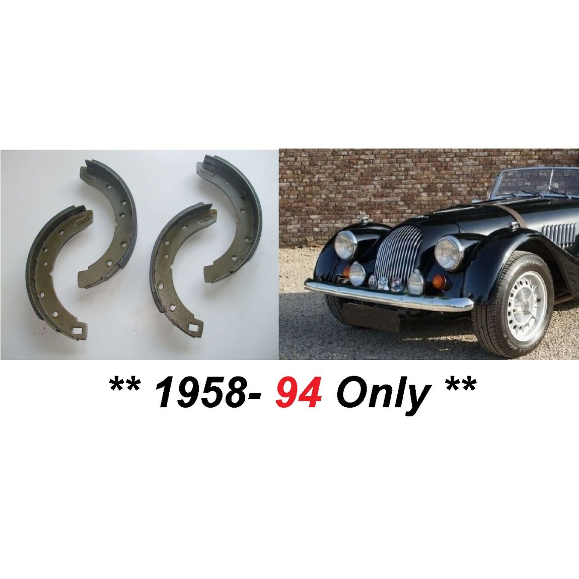 REAR BRAKE SHOES SET (Morgan 4/4, Plus 4, Plus 8) (1958- 93)  