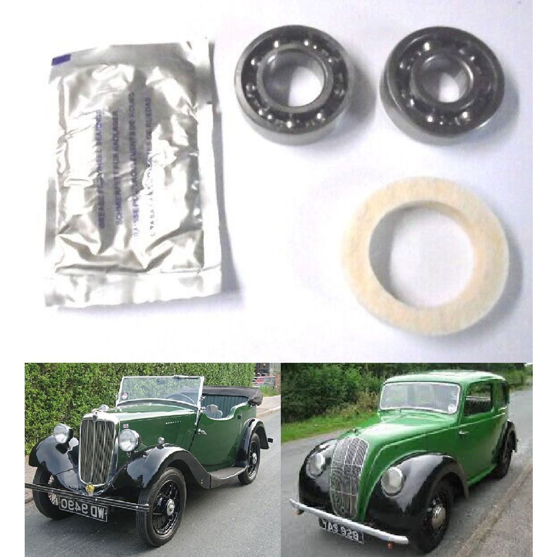 FRONT WHEEL HUB BEARING KIT x1 (Morris 8) (Ser. 1, 2 & E)  (1935- 48)