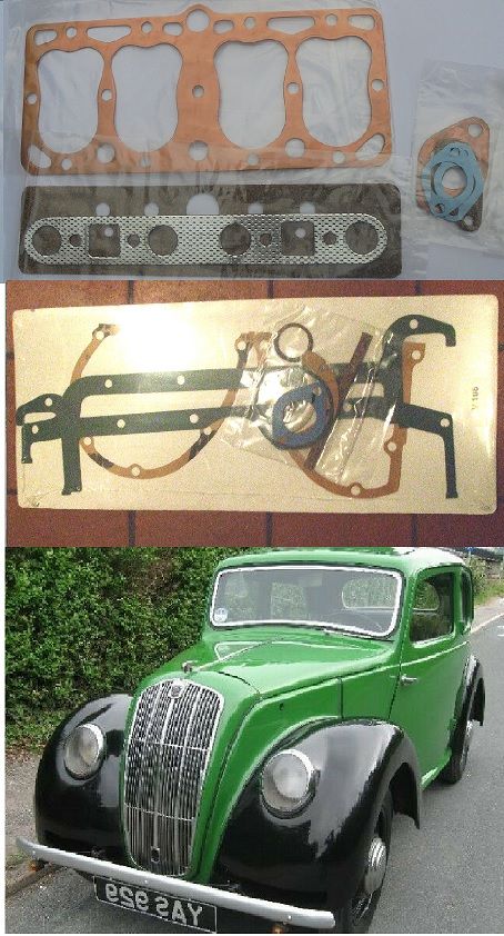 HEAD & SUMP (COMPLETE ENGINE GASKET SET) (Morris 8 Eight) (**Ser.E**) (Side Valve 918cc) (**From 1939- 52**) 