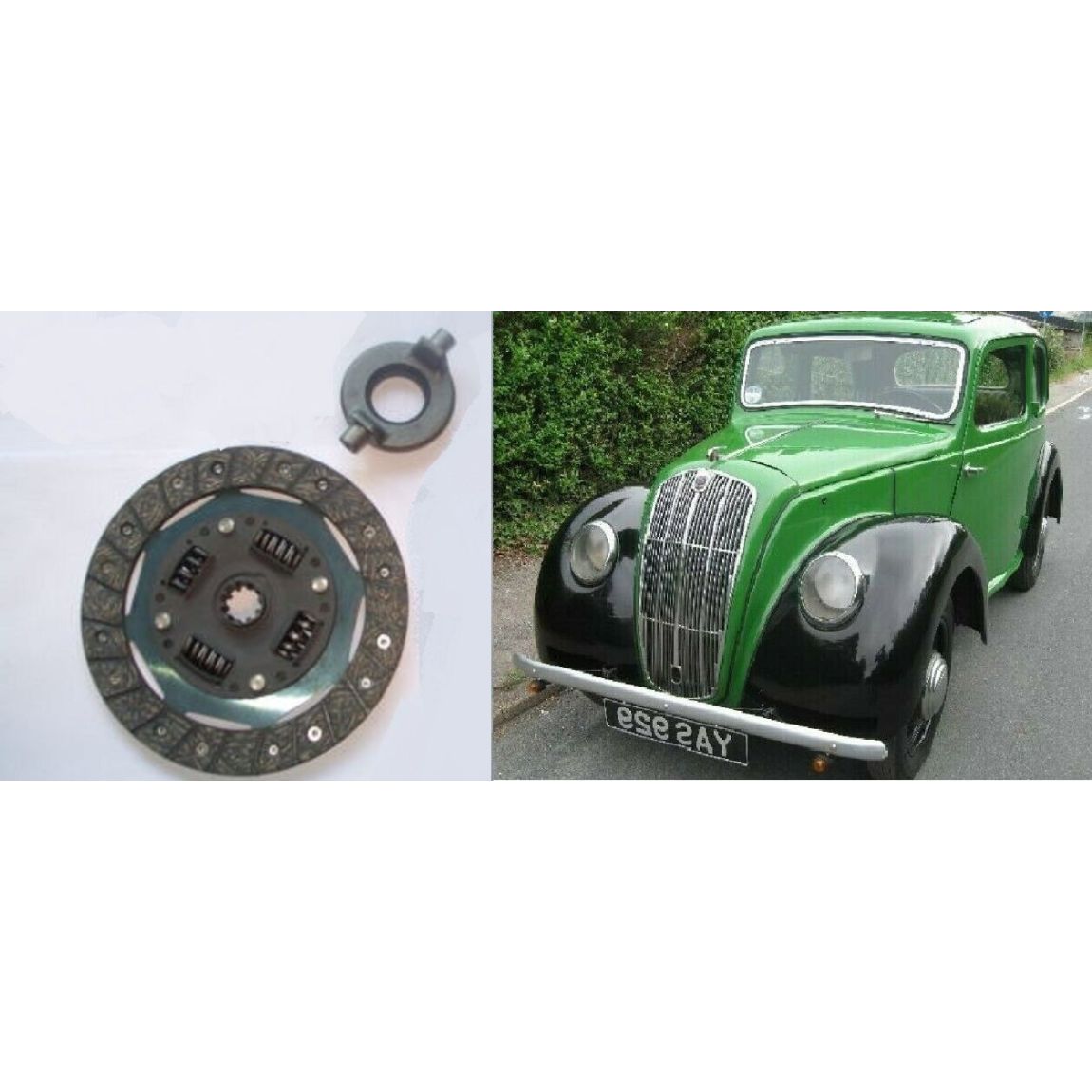 CLUTCH PLATE & RELEASE BEARING (Morris 8) (Ser. 1 ,2 & E) (1935- 48)  