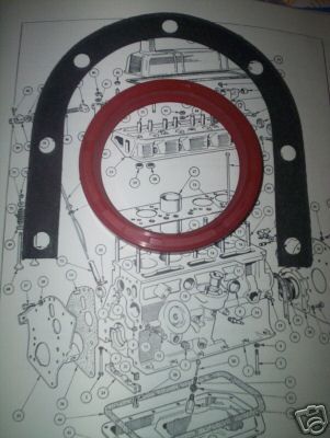 REAR CRANKSHAFT ENGINE OIL SEAL & GASKET (Triumph Dolomite) (1300 & 1500) (1976- 80) 