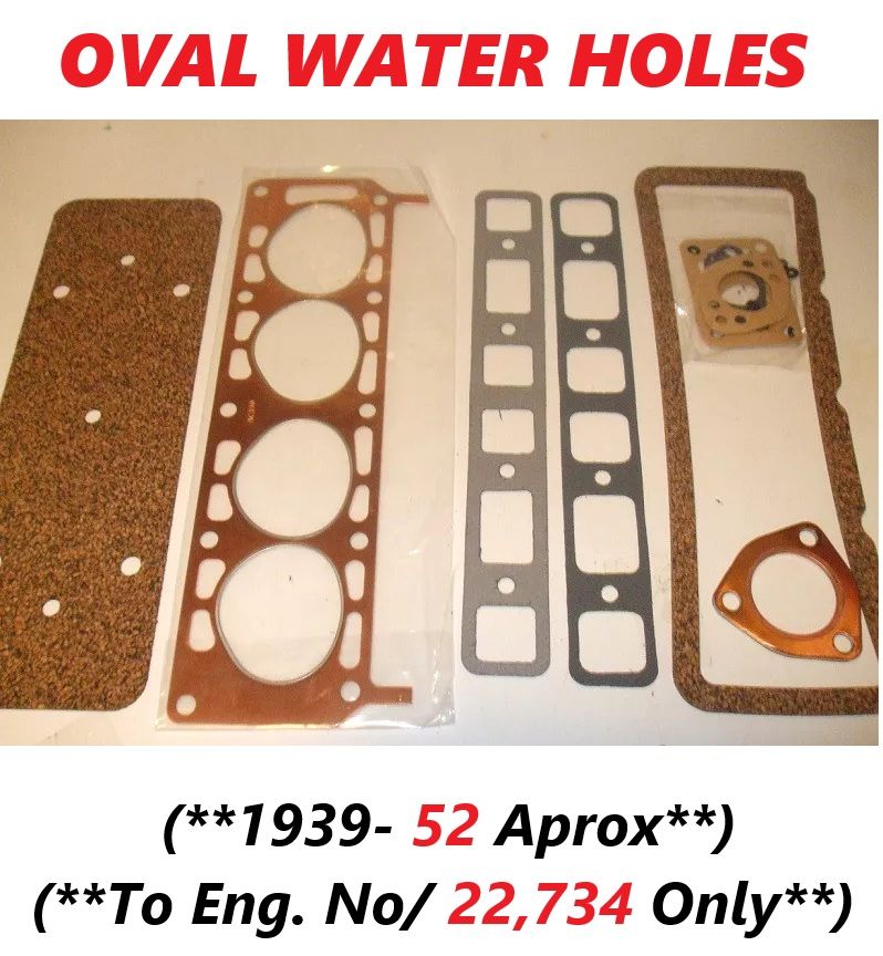 HEAD GASKET SET (MG TB TC & TD {Early}) (Oval Water Holes) (**1939- 52 Aprox**) (**To Eng. No/ 22,734 Only**) 