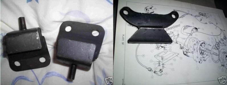 ENGINE & OVERDRIVE GEARBOX MOUNTS x3 (Triumph Herald) (From 1962- 71)