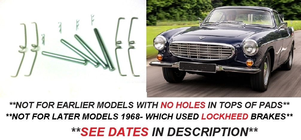 FRONT BRAKE PAD FITTING KIT - PINS & SPRINGS (Volvo Amazon, P1300 & P1800) (-1968) 