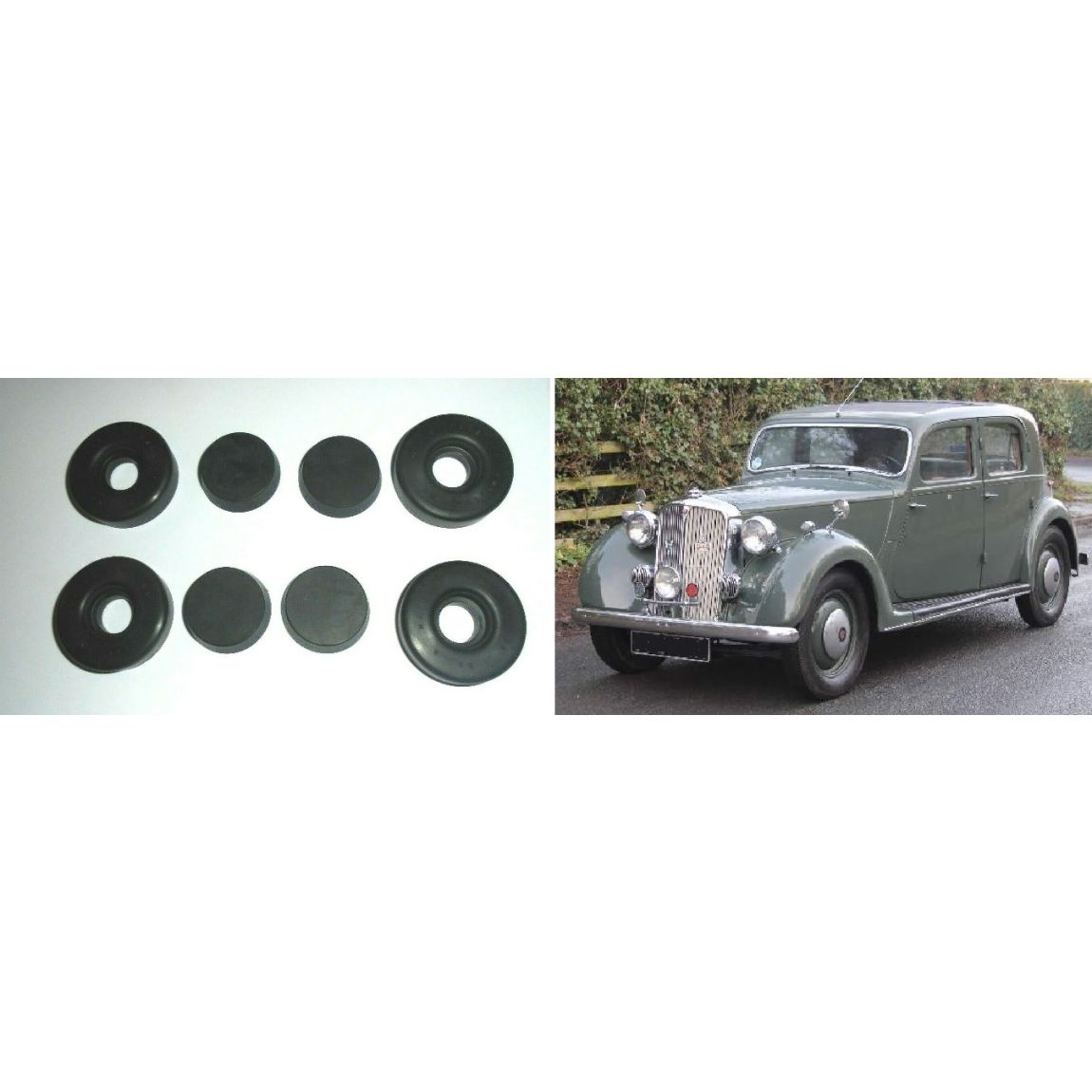 FRONT BRAKE WHEEL CYLINDER REPAIR SEALS KITS x2 (Rover P3) (60 & 75 Models) (1948- 49 Only) 