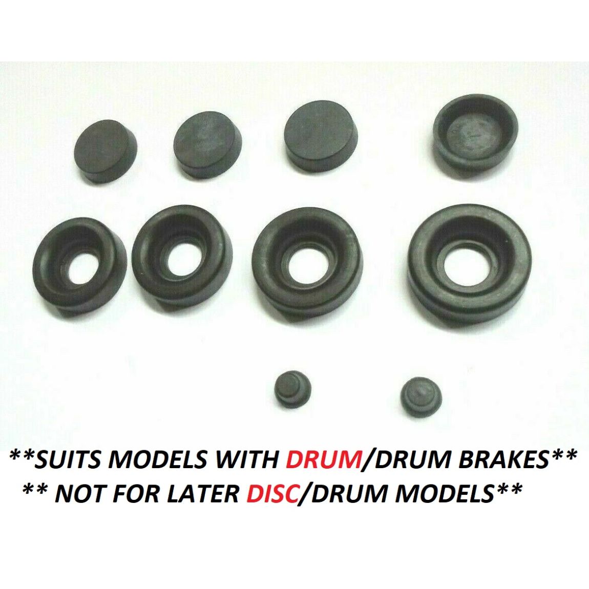 REAR BRAKE WHEEL CYLINDER REPAIR SEALS KITS x2 (Rover P4, 60 & 75) (1950- 59)  