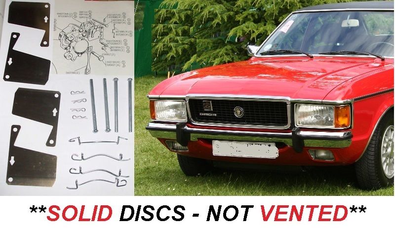 FRONT BRAKE PAD FITTING KIT - PINS & SHIMS (Ford Granada Mk1) (*Solid Discs*) (1972- 77) 