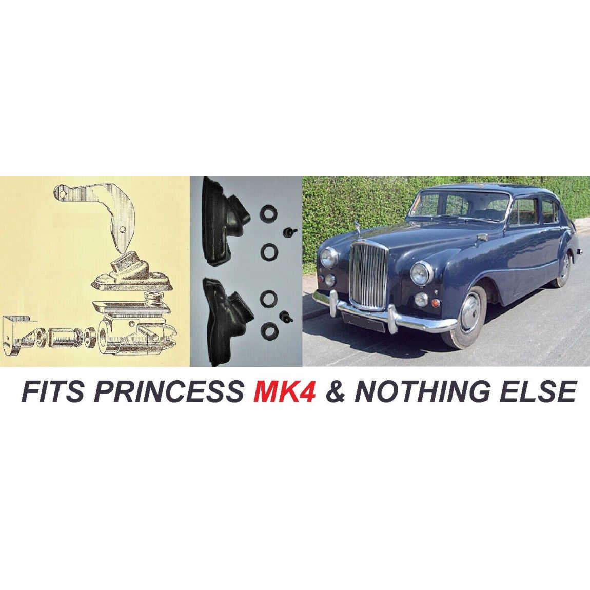 REAR BRAKE WHEEL CYLINDER REPAIR SEALS KITS x2 (Austin Princess Mk4( (1956- 63) 