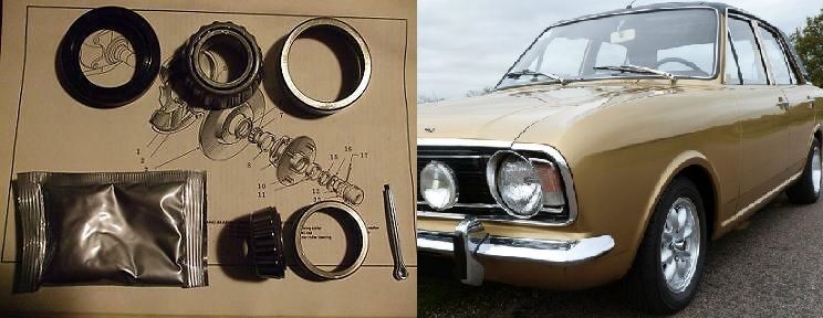 FRONT WHEEL HUB BEARING KIT x1 (Ford Cortina Mk2) (1966- 70) 