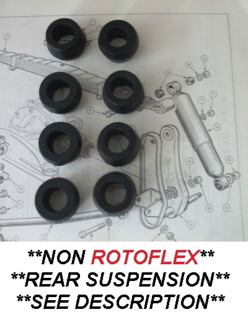 REAR DAMPER BUSHES x8 (Triumph Herald & Vitesse) (** Non Rotoflex**) (1959- 71) 