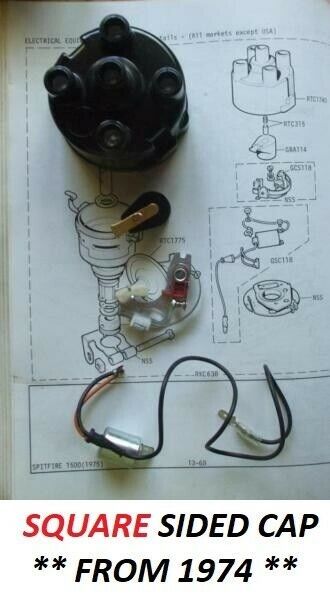 DISTRIBUTOR CAP POINTS ROTOR ARM CONDENSER (Reliant Robin Rialto Kitten & Fox) (** From 1973- **) 