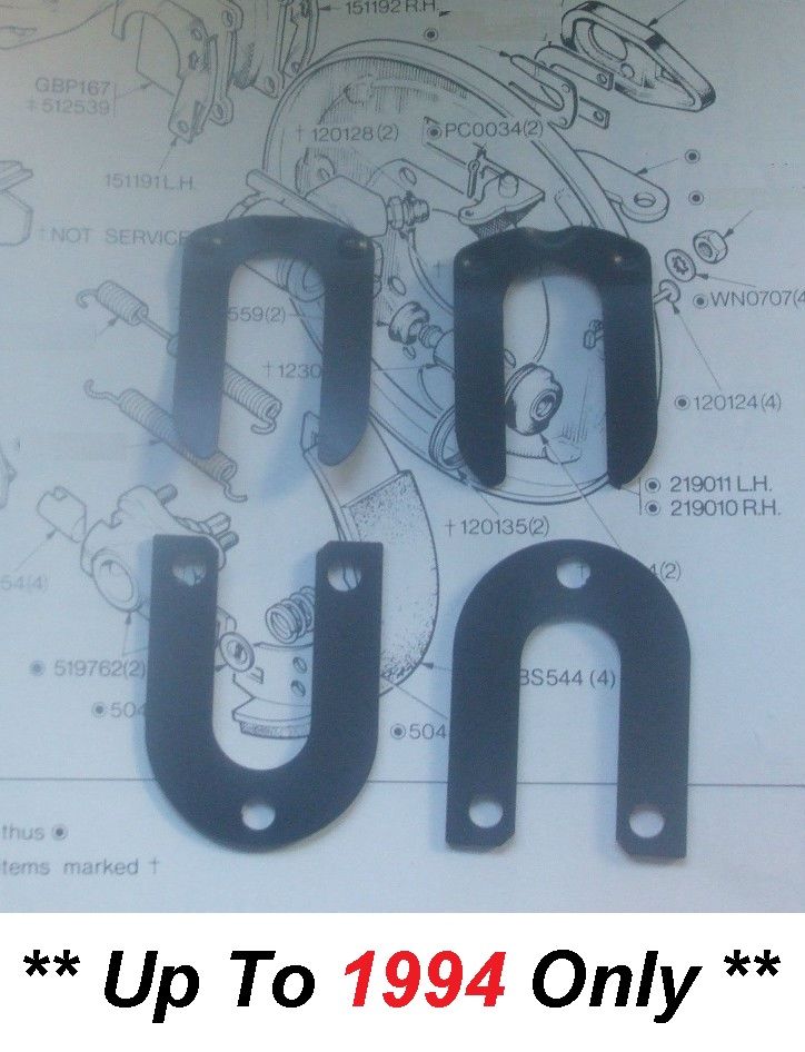 REAR BRAKE WHEEL CYLINDER FITTING CLIPS x4 (Reliant Robin Rialto Regal Rebel) ( -1994 Only) 