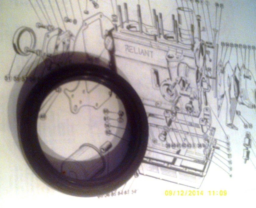 REAR CRANKSHAFT ENGINE OIL SEAL (Bond Bug) (700cc & 750cc) (1970- 74) 