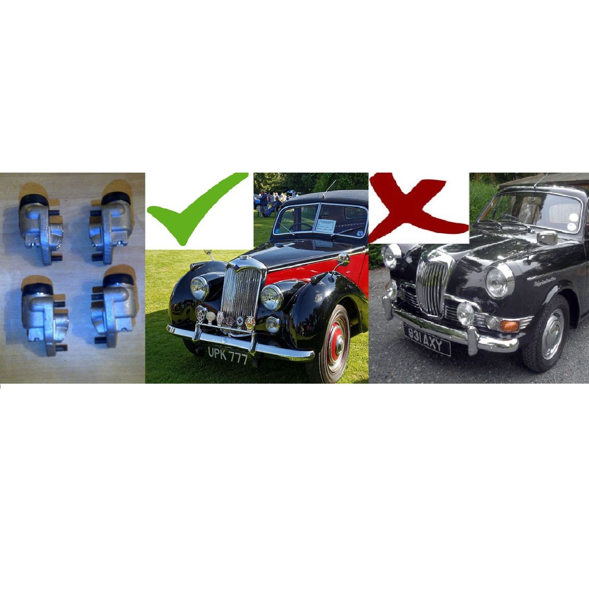 FRONT BRAKE WHEEL CYLINDERS x4 (Riley RME 1-1/2 Litre) (1952- 55)