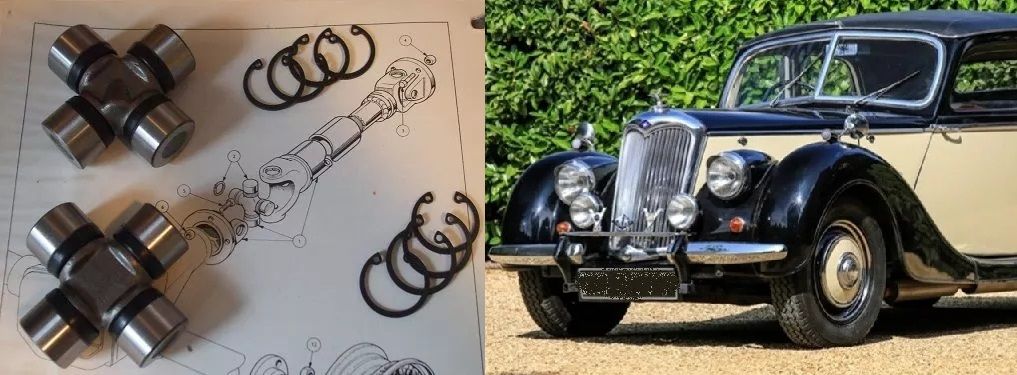 UNIVERSAL JOINTS x2 (Riley RM) (1-1/2 & 2-1/2 Litre) (1945- 55)
