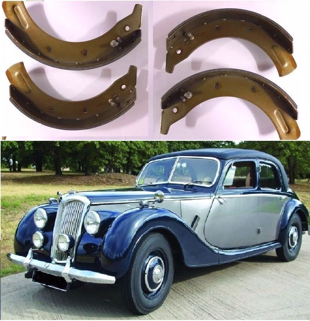 FRONT BRAKE SHOES SET (Riley RMB & RMF) (2-1/2 Litre) (11"x2.25") (1950- 53)