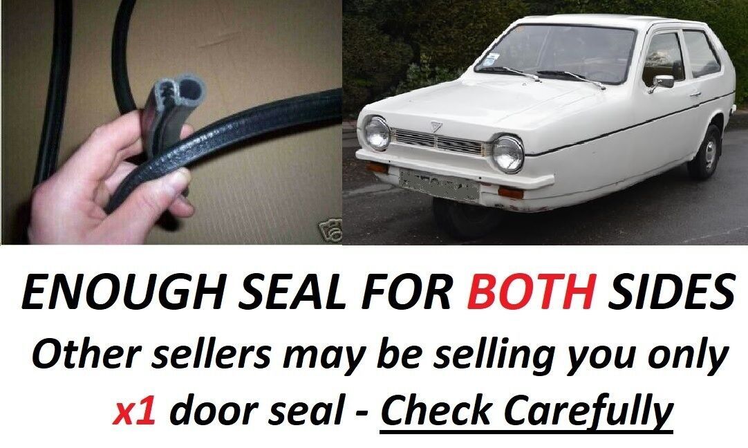 DOOR RUBBER SEALS x2 (Reliant Robin Rialto Regal Fox Kitten)