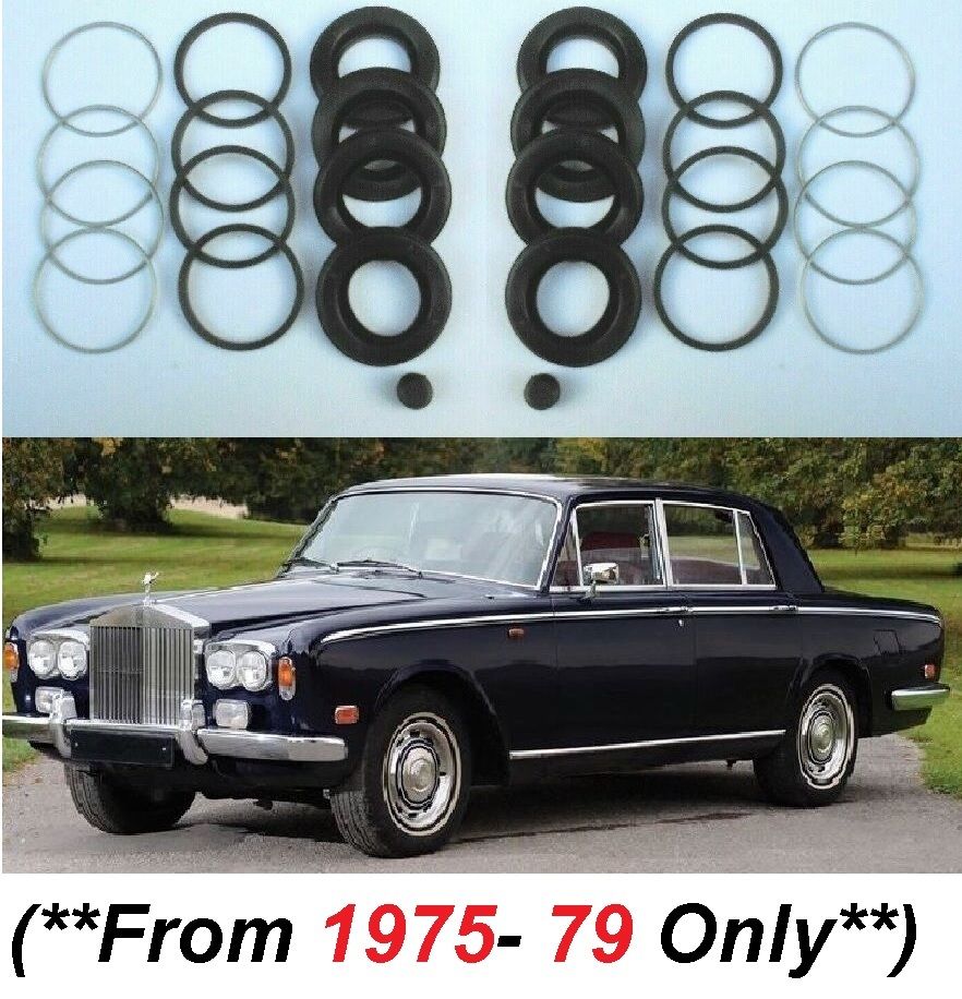 REAR BRAKE CALIPER REPAIR SEALS KITS x2 (Rolls Royce Silver Shadow) (From 1975- 79 Only)