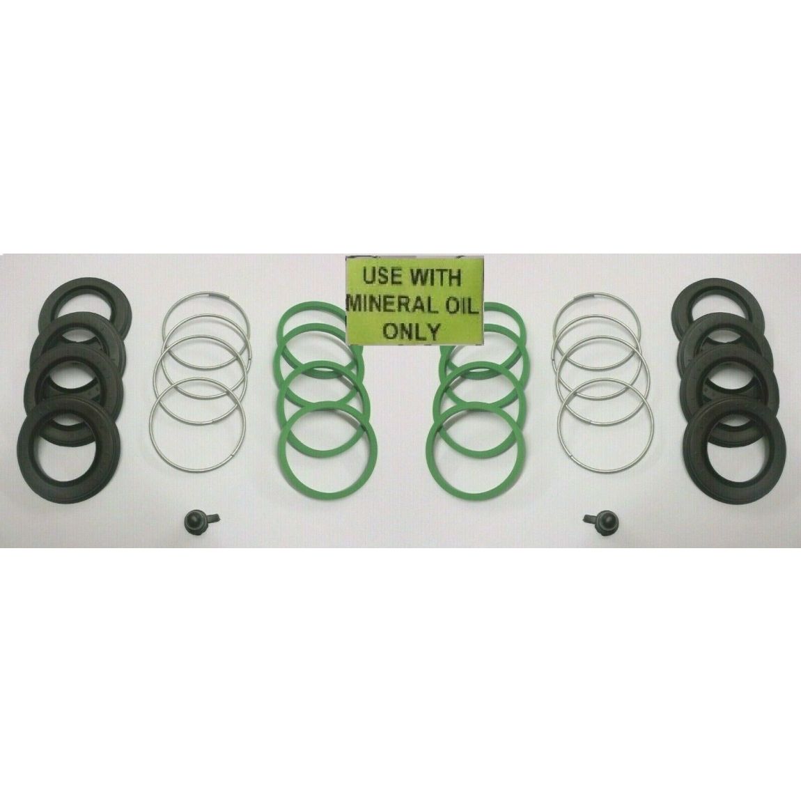 REAR BRAKE CALIPER REPAIR SEALS KITS x2 (Bentley Mulsanne, Turbo R) (** MIN FLUID **) (1980- 98)  