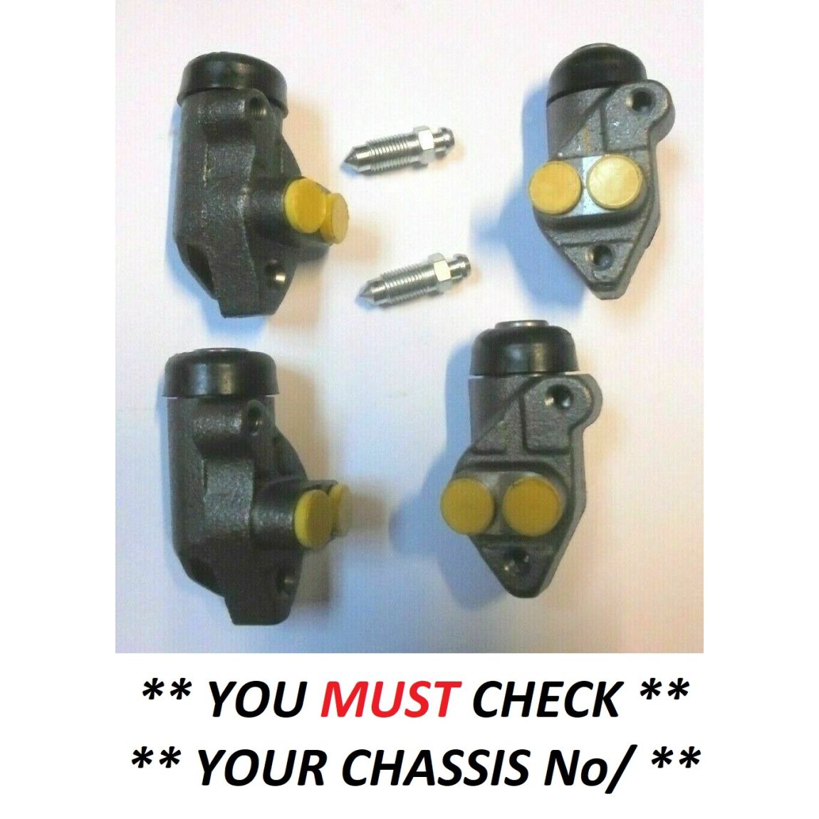 FRONT BRAKE WHEEL CYLINDERS x4 (Standard 8 & 10) (** From 1958- **)   
