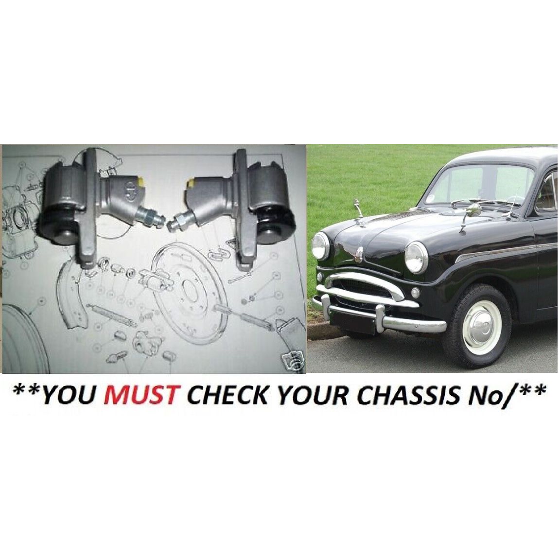 REAR BRAKE WHEEL CYLINDERS x2 (Standard 8, 10 & Pennant) (** From 1958- **)