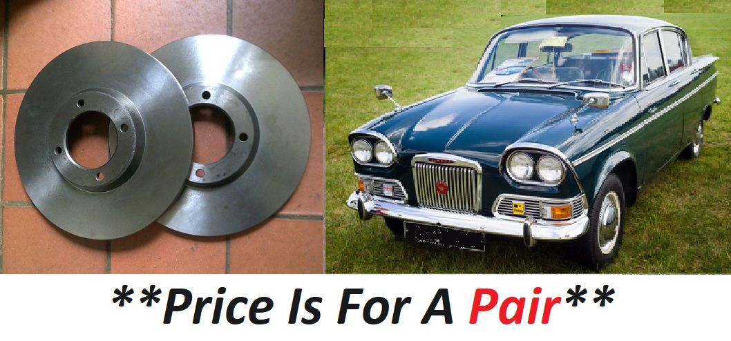 FRONT BRAKE DISCS x2 (Humber Sceptre) (**Mk1 & Mk2 Only**) (** From 1963- 66 Only **) 