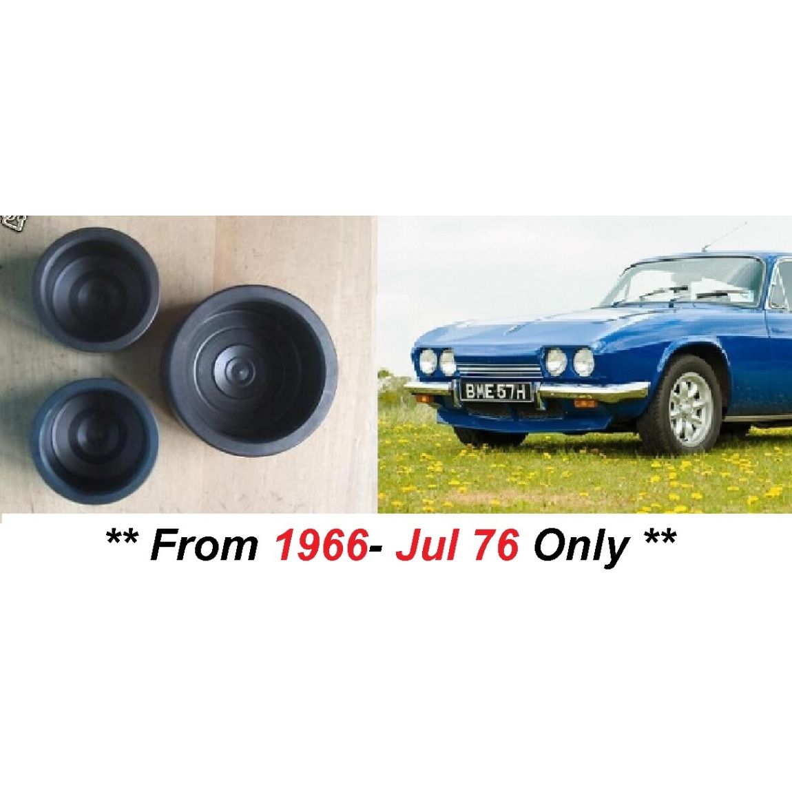 FRONT BRAKE CALIPER PISTONS x3 (Reliant Scimitar 2.5 & 3.0) (SE4a, SE4b, SE4c, SE5, SE5a, SE6) (Sep 1966- 76)    