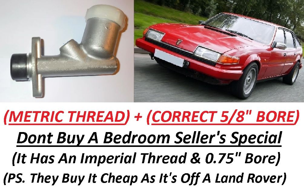 CLUTCH MASTER CYLINDER (Rover SD1) (2.0, 2.3, 2.4D, 2.6 & 3.5) (1976- 87)  