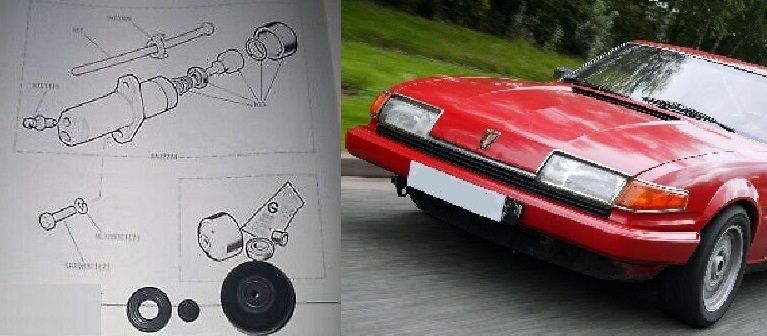 CLUTCH SLAVE CYLINDER REPAIR SEALS KIT (Rover SD1) (1977- 87) 