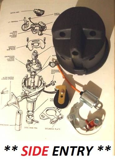 DISTRIBUTOR CAP POINTS ROTOR ARM CONDENSER (Riley 4/68 & 4/72) (1959- 67 Only)