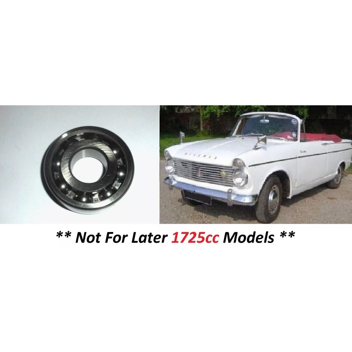 REAR WHEEL HUB BEARING KIT x1 (Hillman Super Minx) (Ser.1,2,3) (**Not 1725cc**) (**1961- 65 Only**) 