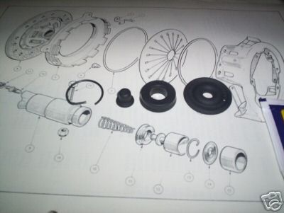 CLUTCH SLAVE CYLINDER REPAIR SEALS KIT (Triumph Herald) (With Diaphram Clutch)