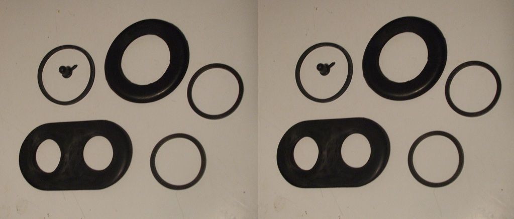 FRONT BRAKE CALIPER REPAIR SEALS KITS x2 (Fiat 1500L, 1500S, 1600s, 1800B, 1800 & 2300) (**From Jul 1962- 69**) 