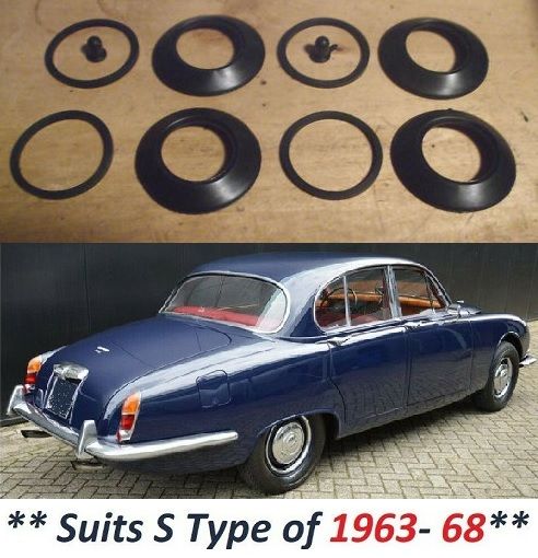 REAR BRAKE CALIPER REPAIR SEALS KITS x2 (Jaguar S-Type) (1963- 68)