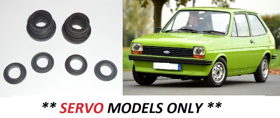 BRAKE MASTER CYLINDER REPAIR SEALS KIT (Ford Fiesta Mk1) (950, 1100, 1300, 1600D & XR2) (** With Servo **) (1976- 83)