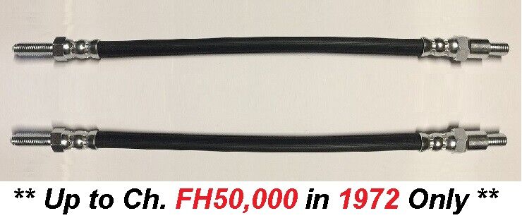 REAR BRAKE HOSES x2 (Triumph Spitfire Mk1, Mk2, MK3 & MkIV) (** 1962- 72 Only **)